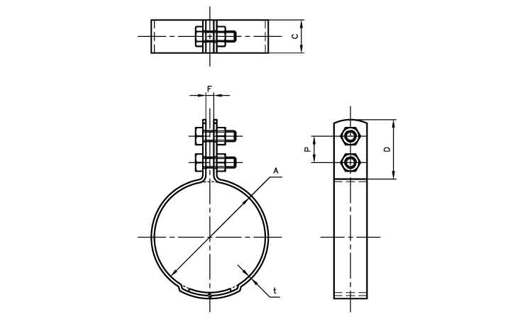組式鋳鉄用立バンド 1.3
