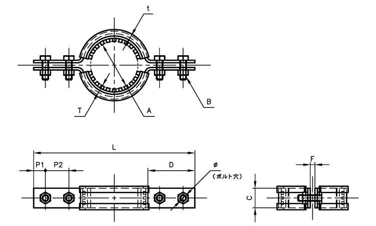 ステン床バンド10Tゴム付