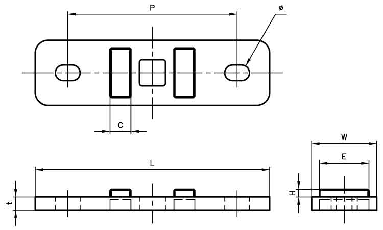 PPサドル用台座(ブルー)