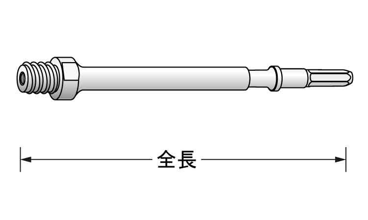 六角軸シャンク(HC用 200.0 1.0