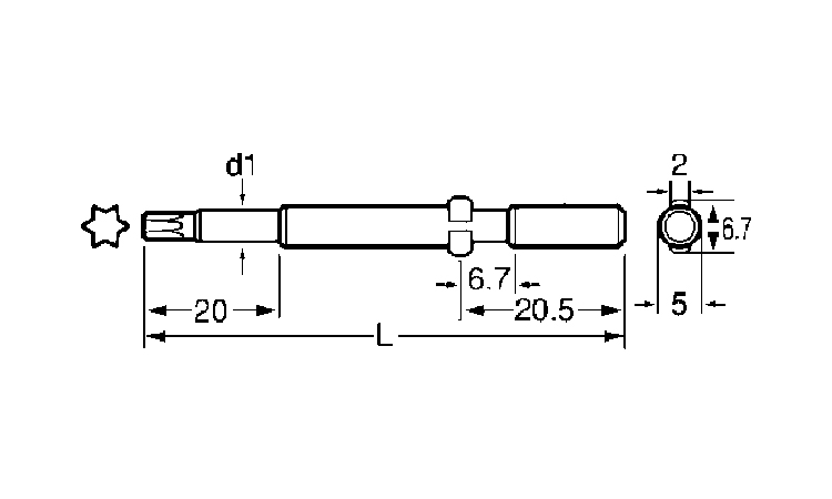 TORXビット D76 60.0 5.0