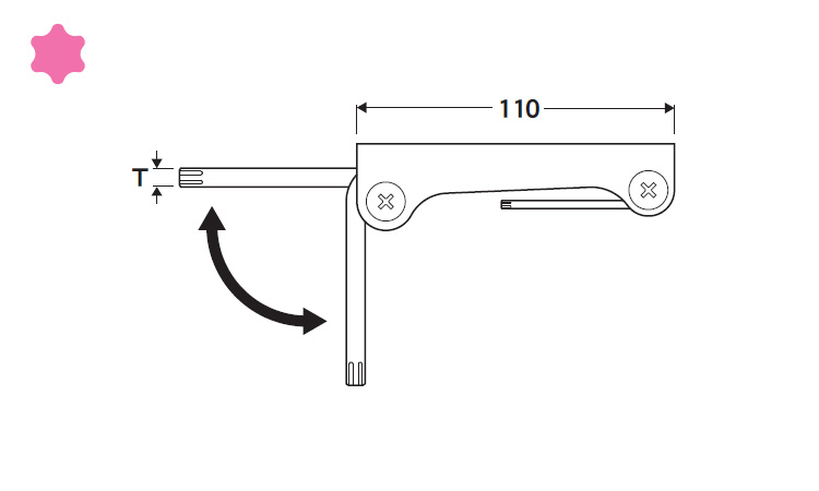 ナイフ型TORXレンチTXNー*