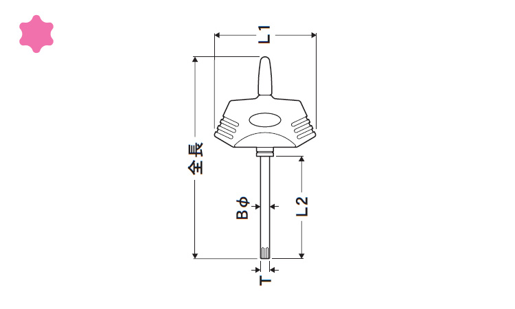 TORXウィング型レンチXW単品 6.0
