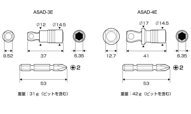 ビット交換式ソケットアダプター