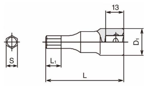 SUSヘキサゴンソケット(S3H 2.5
