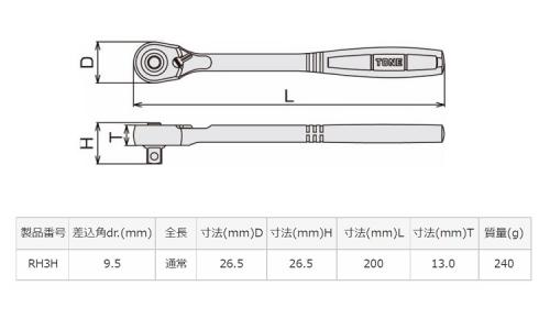 ラチェットハンドル(RH3H