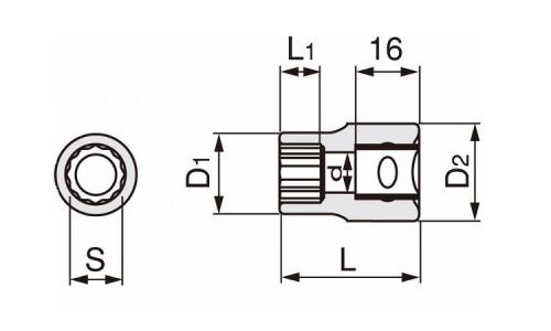 ソケット(12角(4DB 10.0