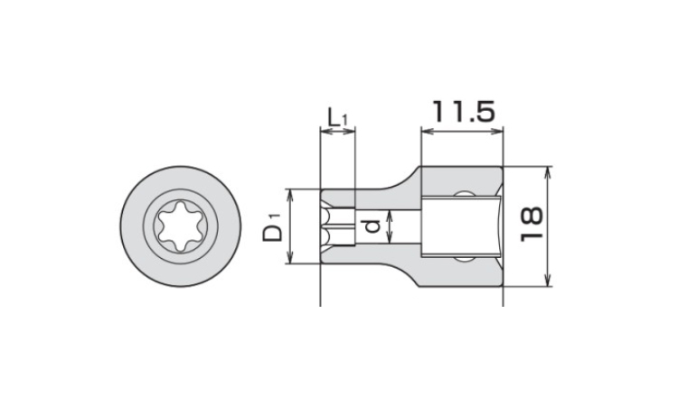 E型トルクスソケット(3TXーE 6.0