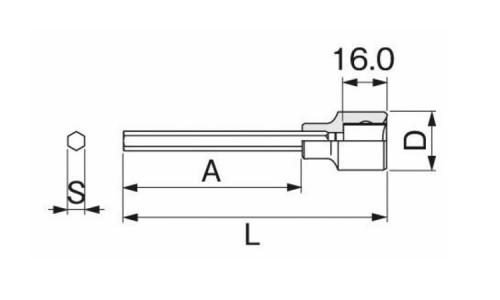 超Lヘキサゴンソケット(4HーL 3.0
