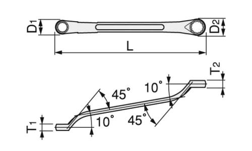 Lメカニックめがねレンチ(M44