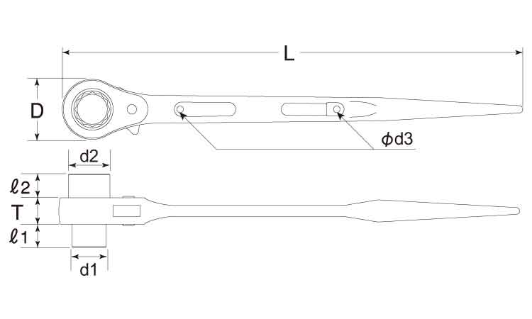 両口ラチェットレンチ(シノ付RM