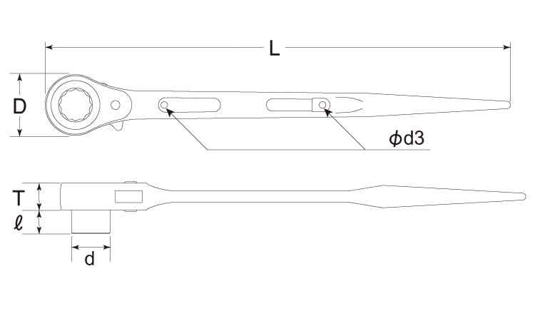 片口ラチェットレンチ(シノ付RM