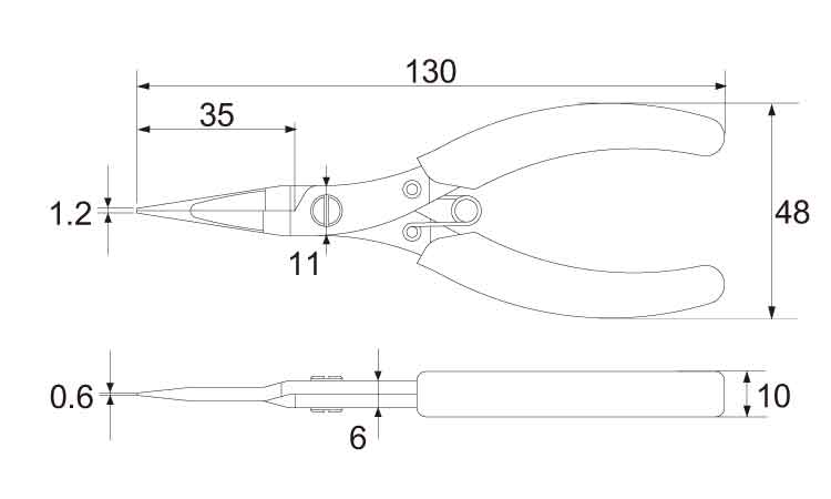 ニードルノーズプライヤ NN