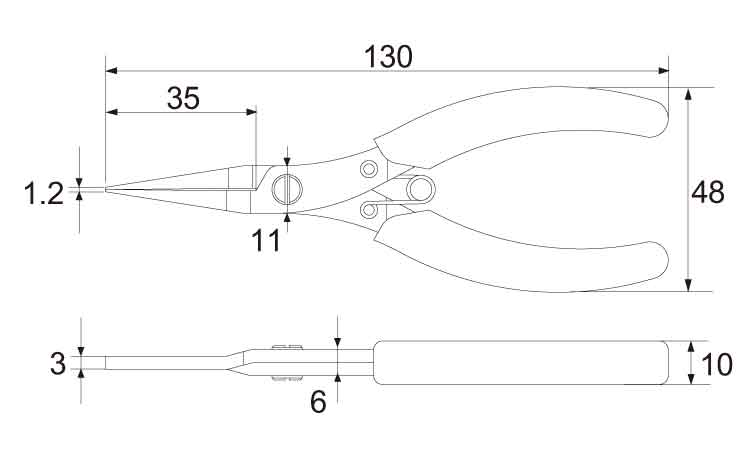 フラットノーズプライヤ FN