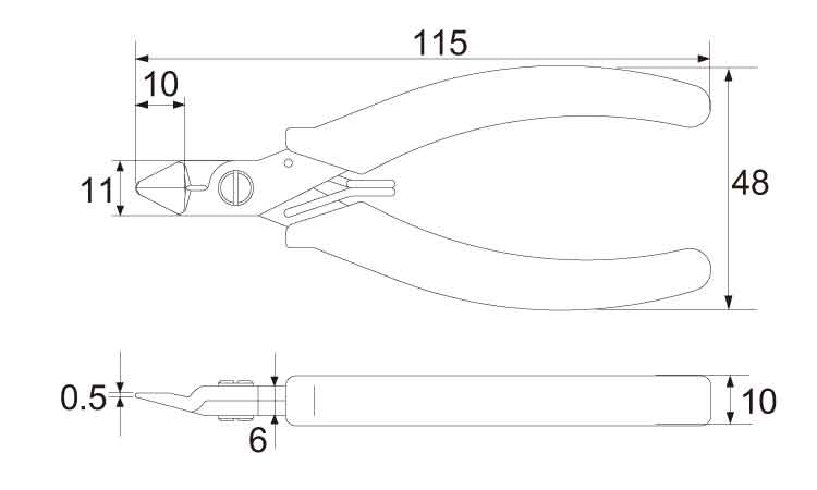 プラスチックニッパ PLN