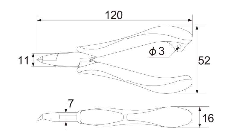 三枚合せエッジニッパ EG3
