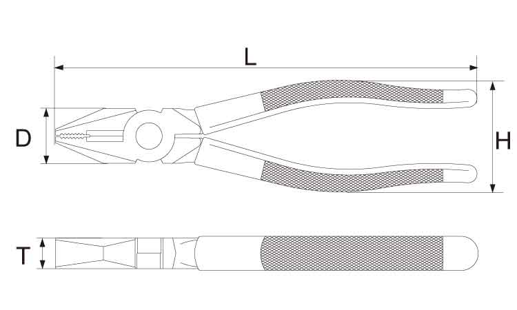 ペンチ(成型グリップ付CP-PG