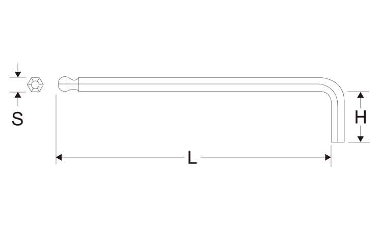 ボールポイントレンチロングHBL 25.0