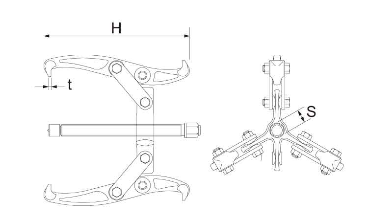 3本爪ギアプーラー GP3