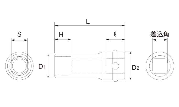 インパクト用ディープソケット