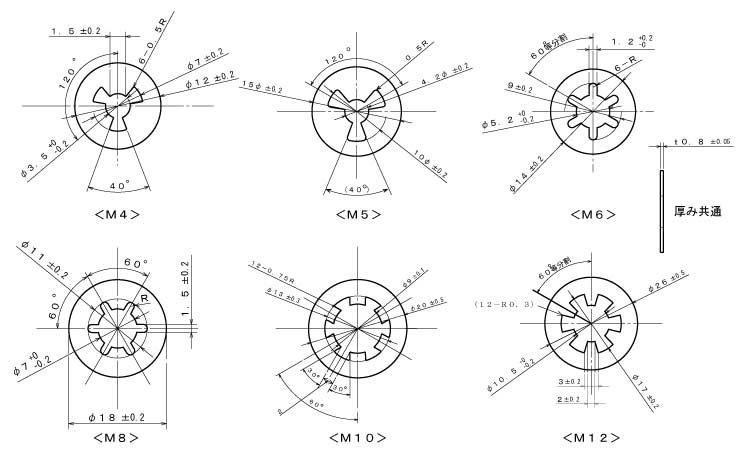 ファイバーワッシャー(黒・組込厚 5.0