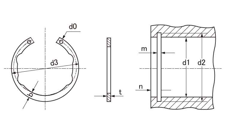 THSスナップリング(穴用THR 40.0