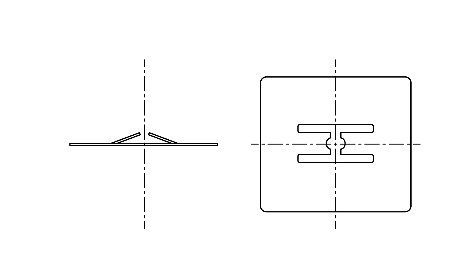 角H型スピードワッシャ(ねじ用 6.0