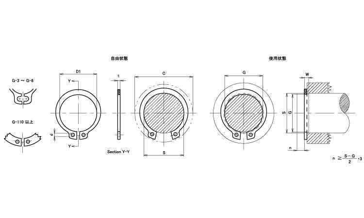 C型止め輪(軸用・IWT(磐田規 3.0