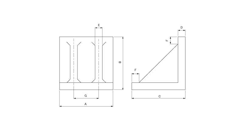 ベタアングルプレート(A級仕上