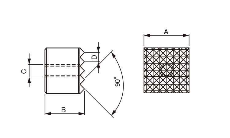 グリップパット(角タイプ(GAS 5.0