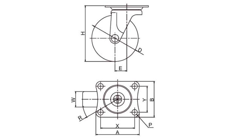 軽荷重自在車プレート GーPC型 90.0 2.5