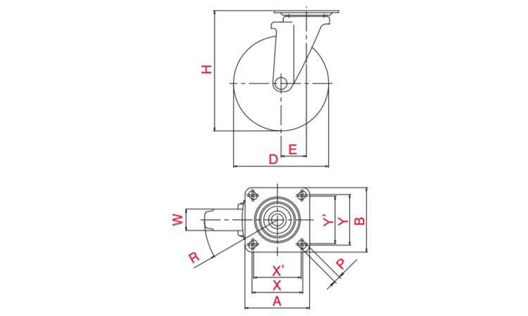 中荷重向け自在車プレートRJ2型