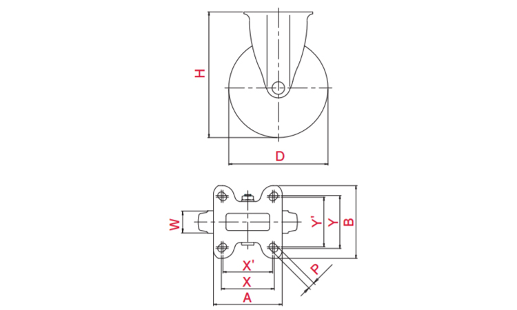 中荷重向け固定車プレート式K2型