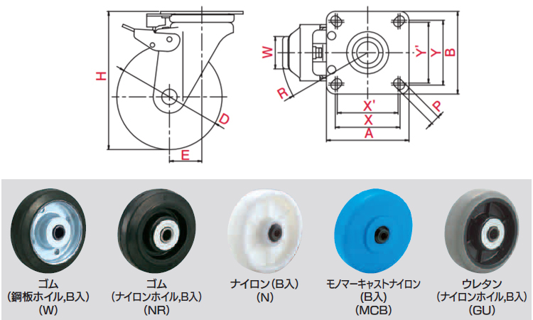 中荷重自在車プレート式 J2K型