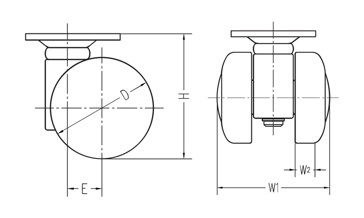デザインキャスター BWP-BN