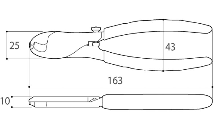 ストリッパー付きケーブルカッター