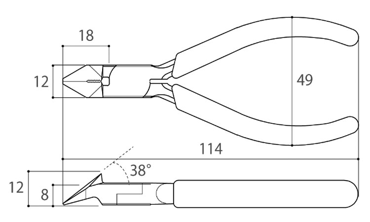 結束バンドニッパー(バネ付)