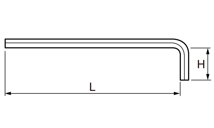 ロングタイプ6角棒レンチ 9本組