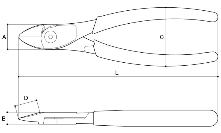 電工パワーニッパー(薄刃)