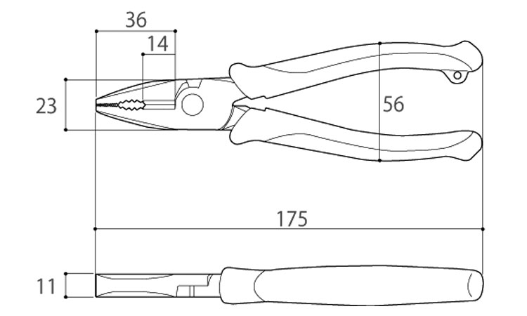 ステンレスペンチSP-175DG