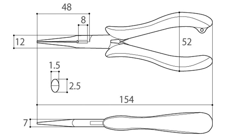 先細ラジオペンチ TM-06