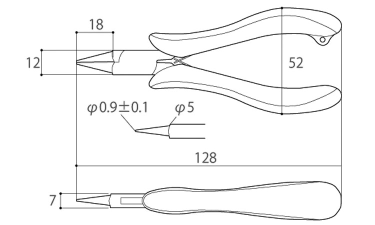 ラウンドノーズプライヤTM-09