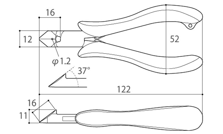 斜めニッパー TM-11