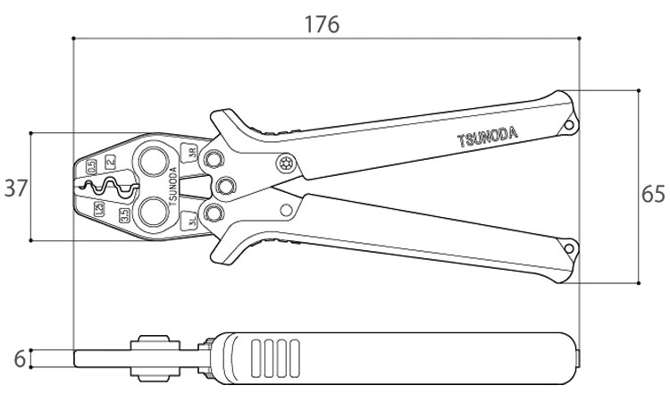 圧着工具 裸圧着用 TP-5