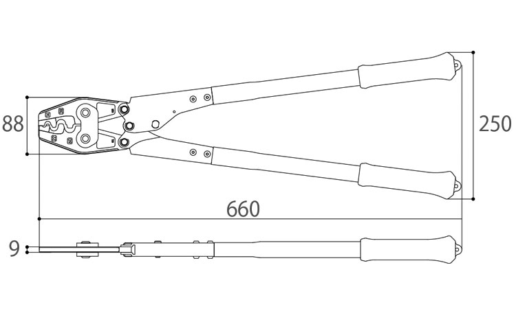 圧着工具 裸圧着用 TP-60