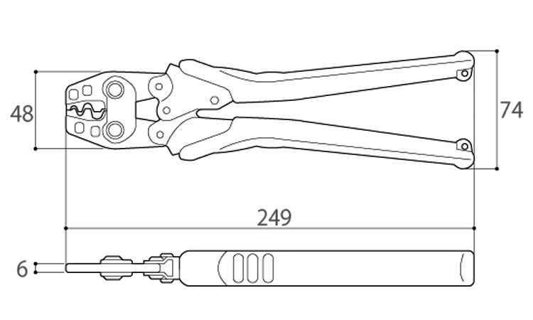 圧着工具 裸圧着用 TP-8