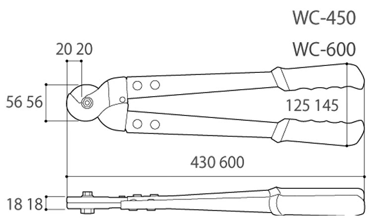WロープカッタWC450/600