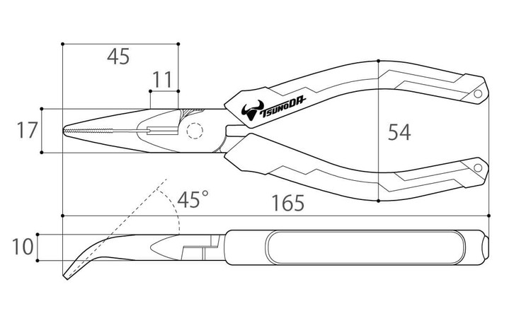 パワー先曲ラジオペンチPFRTG
