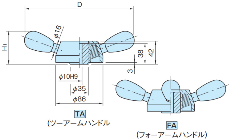 ツーアーム ハンドル TA