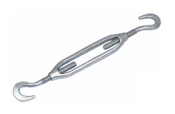 枠式ターンバックル両フック(白)